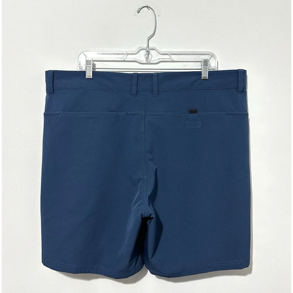 The North Face Flash Dry Mens Shorts 38 Navy Pockets Drawstring Outdoor Logo